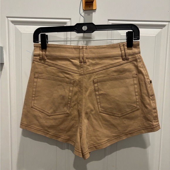 h:ours Tan High Waist Shorts - Picture 4 of 6